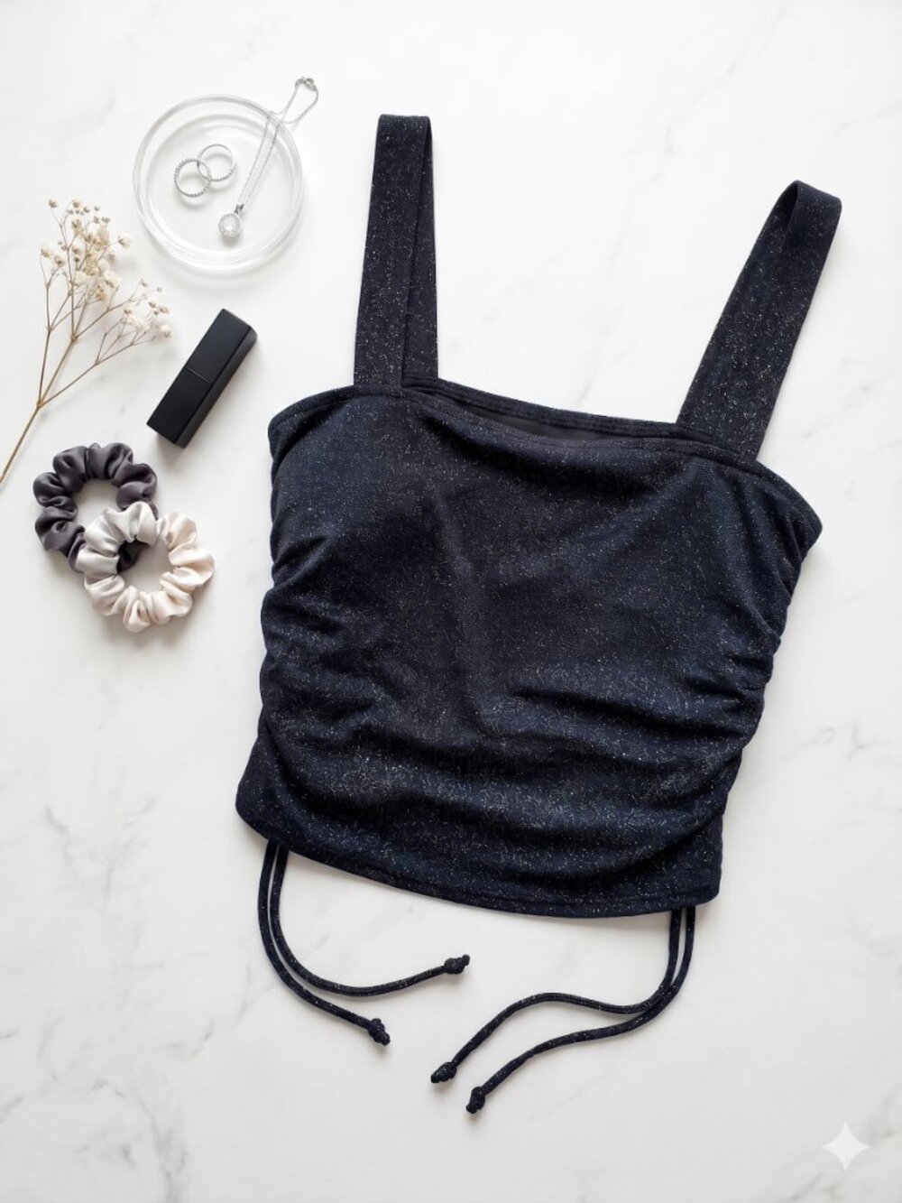 Black Sparkle Swim Tank